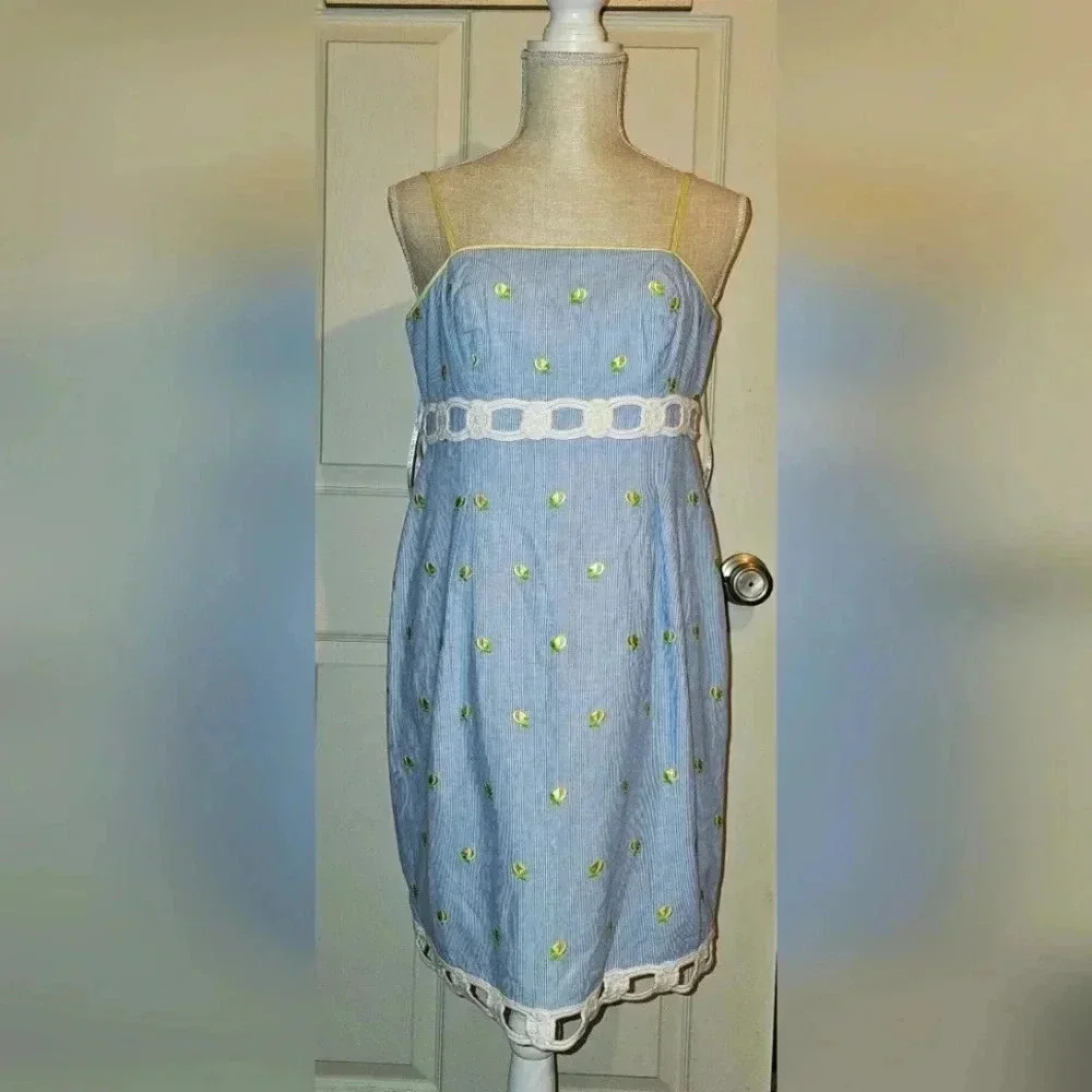 Rare htf Lilly pulitzer home slice betsey dress Size 2 Sleeveless Spaghetti - Picture 2 of 6